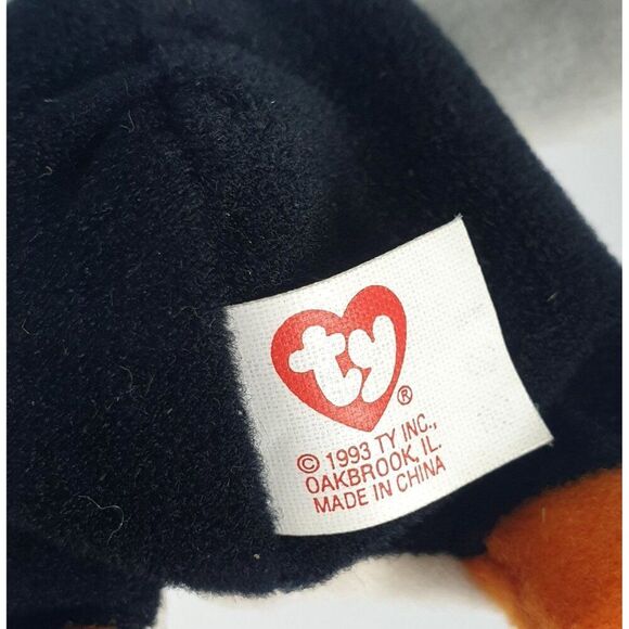 Vintage Ty WADDLE The Penguin Teenie Beanie Babies 5" Plush 1993 Stuffed Toy - Picture 6 of 8